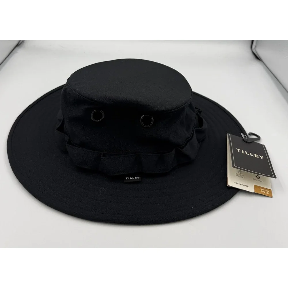 TILLEY CANYON BUCKET HAT Med Black HT7085 Sustainable UPF 50+
